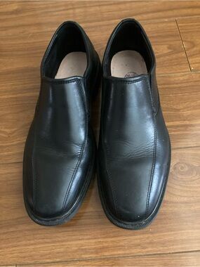 Rockport Black Leather Slip-On Loafers